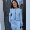 From Paris with Love Choklate Blazer Collar lyseblå