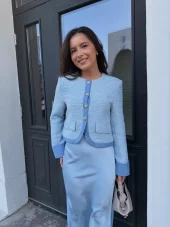 From Paris with Love Choklate Blazer Collar lyseblå