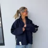Caya nini halfzip rosa og navy