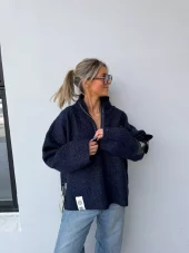 Caya nini halfzip rosa og navy