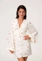Adoore Florence dress hivt med rødt motiv