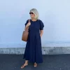 Yasmaruma long dress mørkeblå