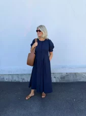 Yasmaruma long dress mørkeblå
