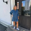 Gant Denim volum sleeve shirt dress