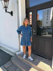 Gant Denim volum sleeve shirt dress