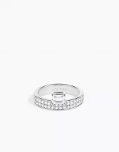 ANI Double Sopra Pave Ring Sølv