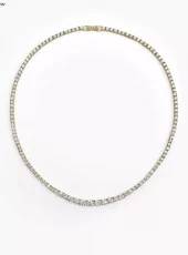 ANI Dropped Tennis Necklace Gull