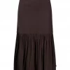Ella & il Lill stretch linen skirt dark brown