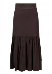 Ella & il Lill stretch linen skirt dark brown