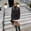 Rotate Minidress ls lace detail sort