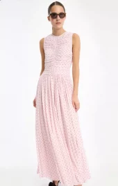 Rotate Ns Ruched Dress, Rosa