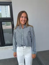 Gant Classic Poplin Striped Shirt grønn