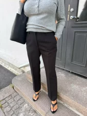 Gant Fluid slim slack bukse sort