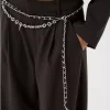 Gestuz Zinnia Chain belt sort/sølv