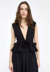 Rotate V-neck flower top sort