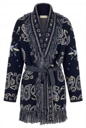 From paris with love frynsejakke navy og beige