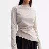 Ahlvar Lizi LS jersey tee beige