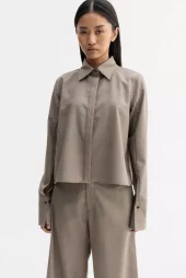 Ahlvar Mindi wool shirt beige