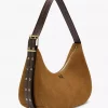 Ganni Hobo belt medium suede camel