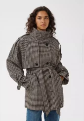 Gestuz Avic midi HT jacket brown/green houn