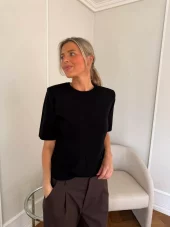 Ella & il Anny merino t-skjorte sort
