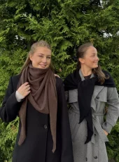 Noma Sophie skjerf store sort og brun
