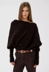 Gestuz Debbie drape pullover brun