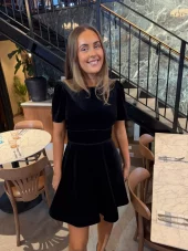 Love Lolina Fiona mini dress sort velour