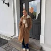 Gant Belted wool blend coat camel