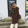 Ducie Marta Mongolian kåpe beige og brun
