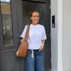 Rotate oversized t-skjorte hvit