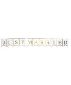 Just married flaggbanner i papp 3,5m