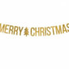 Banner merry christmas gold 150cm