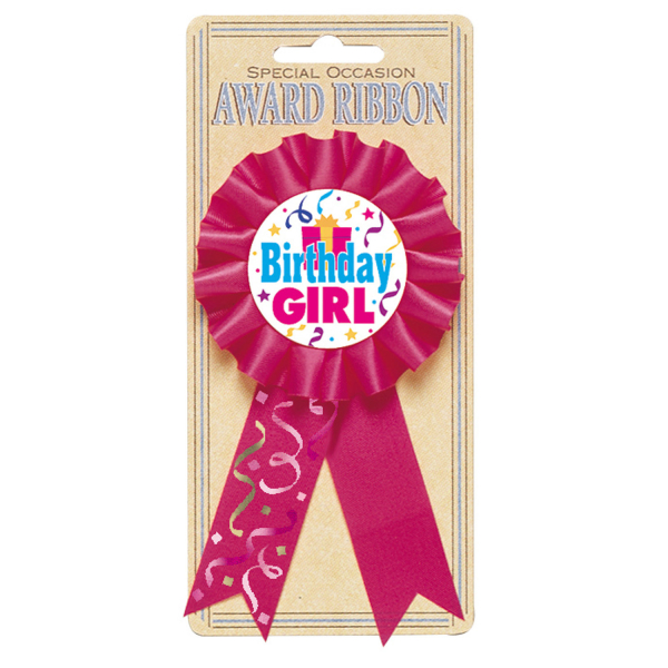 Award ribbon birthday girl