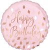 Rosa blush ballong happy birthday