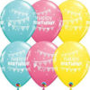 Birthday pennants & dots ballonger 6pk