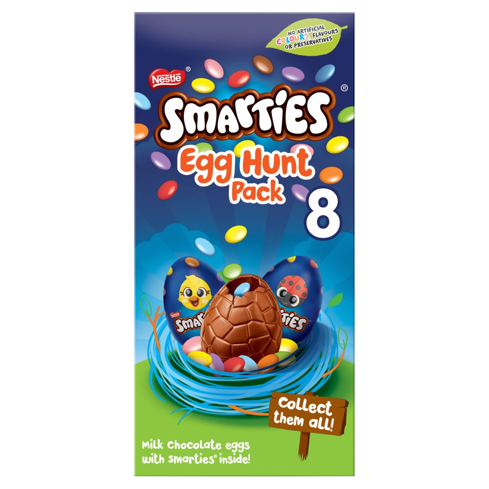 Smarties egg hunt pack 8stk
