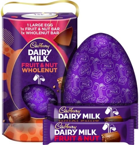 Cadbury dairy milk fruit & nut large easter egg 249g