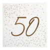 Servietter 50 år gull/hvit 16pk