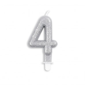 4 år kakelys glitter sølv