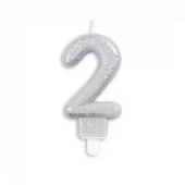 2 år kakelys glitter sølv