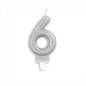 6 år kakelys glitter sølv