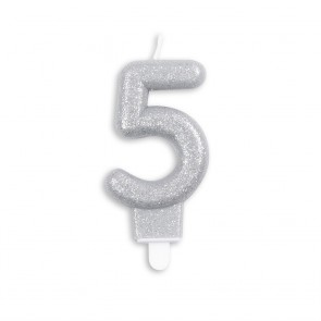 5 år kakelys glitter sølv