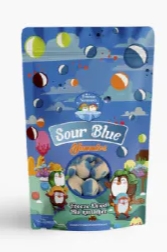 Freeze dried candy blå kastanjer