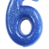 Kakelys 6 glitter blå