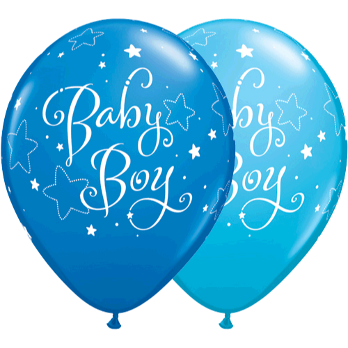 Baby boy stars ballonger blå 6pk