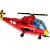 Helikopter rødt folieballong