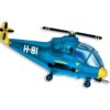 Helikopter blått folieballong