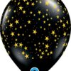 Stars-a-Round black/gold ballonger 6pk