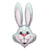 Grey rabbit kanonhode folieballong 14"